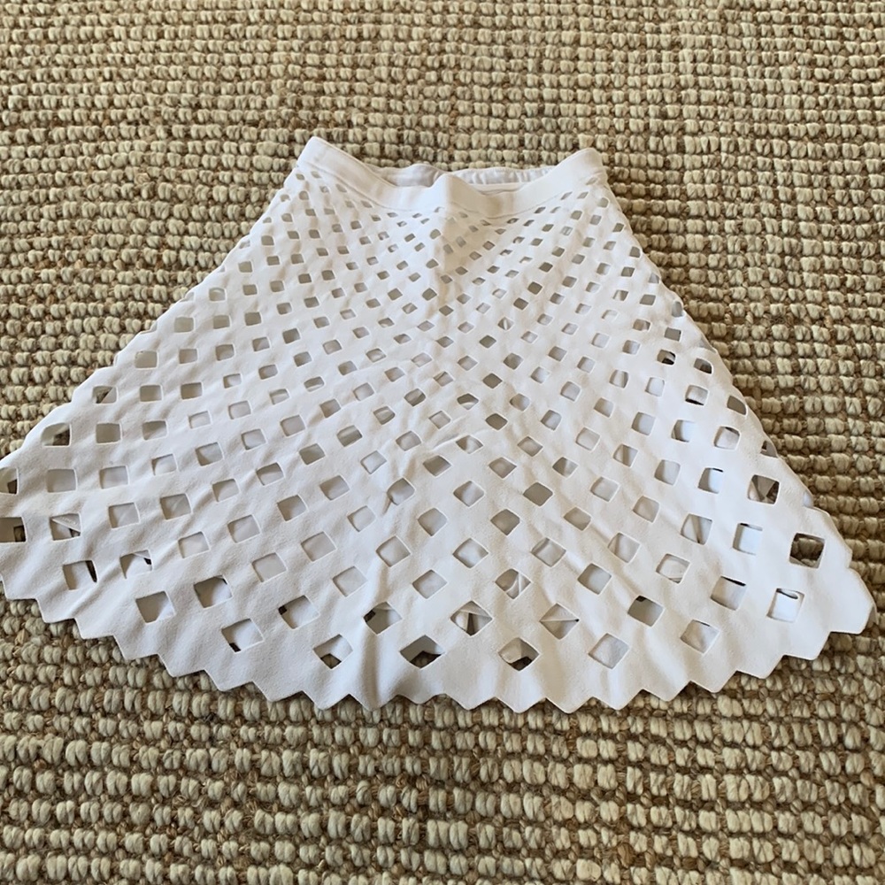 Stretch, summer white skirt